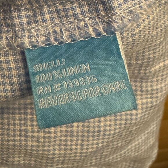 J McLaughlin Size Medium Maryann Linen Pintuck Blue Gingham Sleeveless Dress - Picture 8 of 13